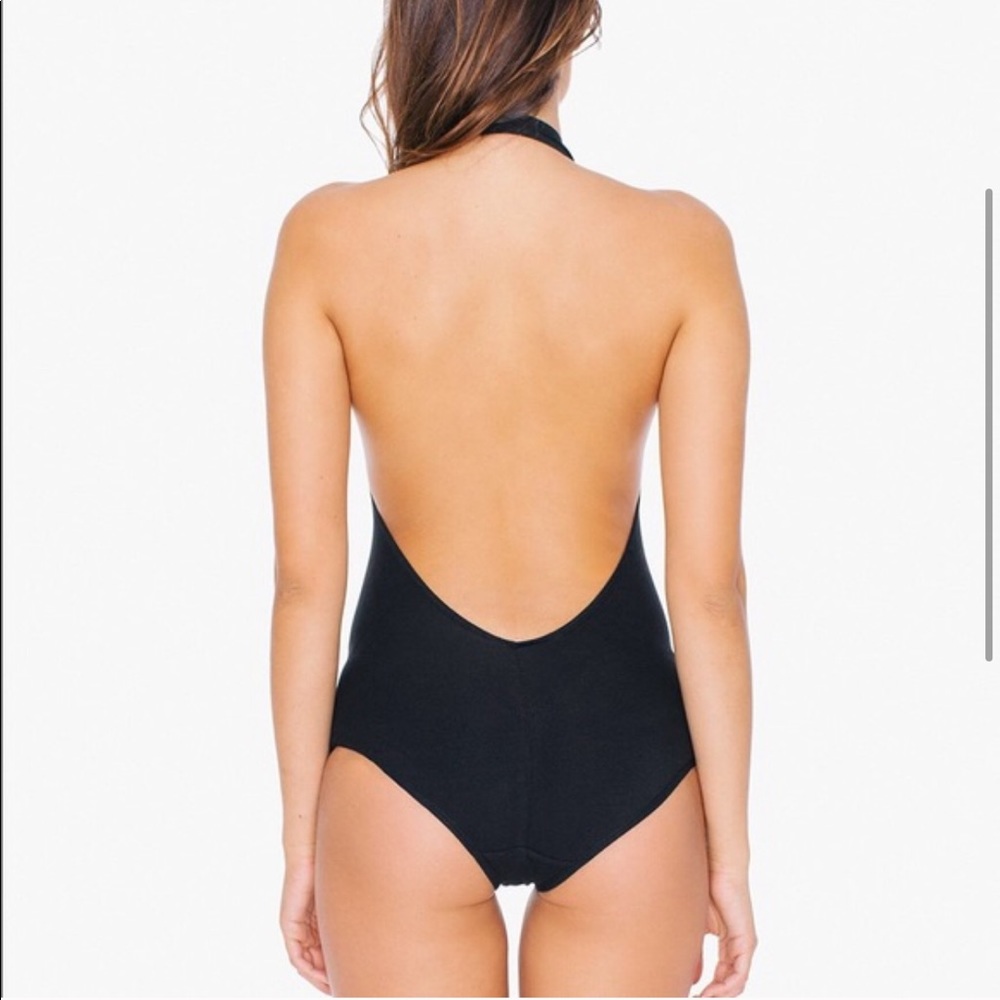 American Apparel Black Halter Bodysuit S - Picture 3 of 3